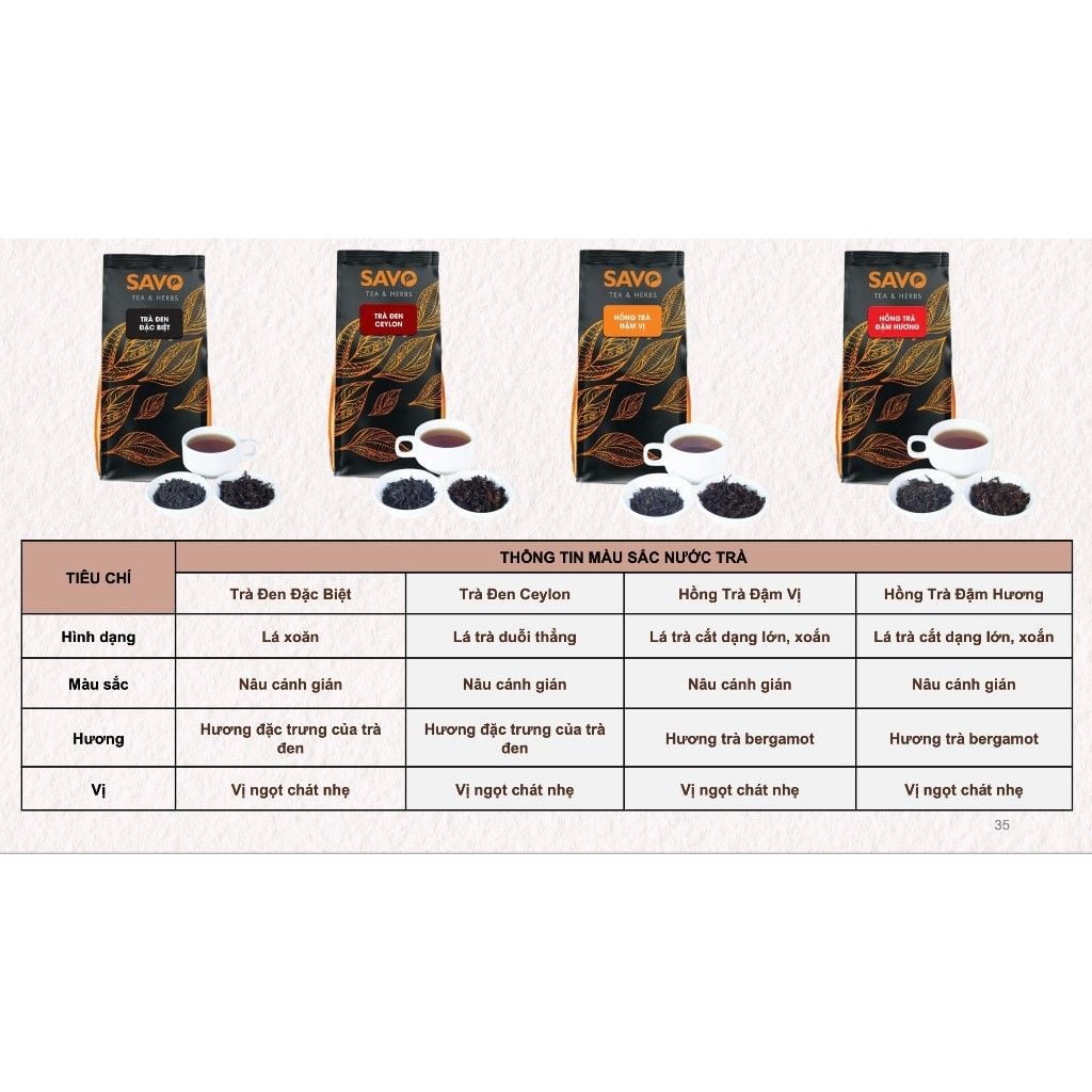  SAVO Hồng Trà Đậm Hương (Túi 500g) 