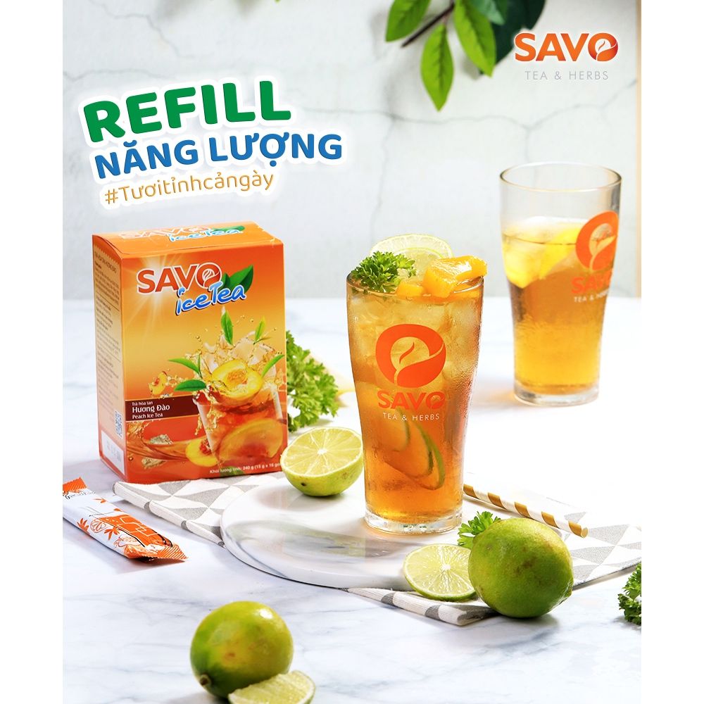  Trà Iced Tea Đào SAVO (Túi 800 g) 