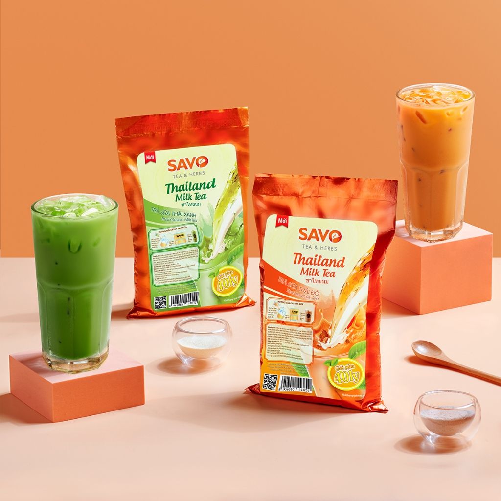  SAVO Trà sữa Thái Xanh (Túi 600g) 