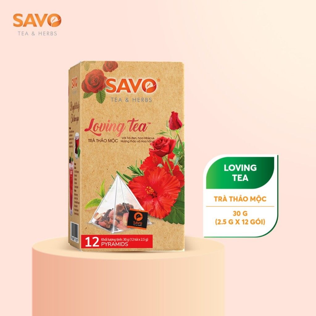  Trà SAVO Loving - Túi Kim Tự Tháp (Hộp 12) 