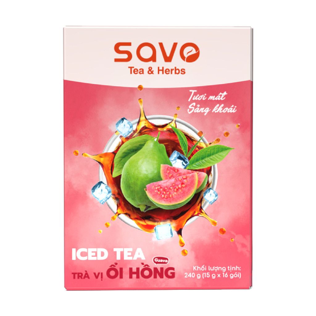  SAVO Iced Tea Ổi Hồng (Hộp 16) 