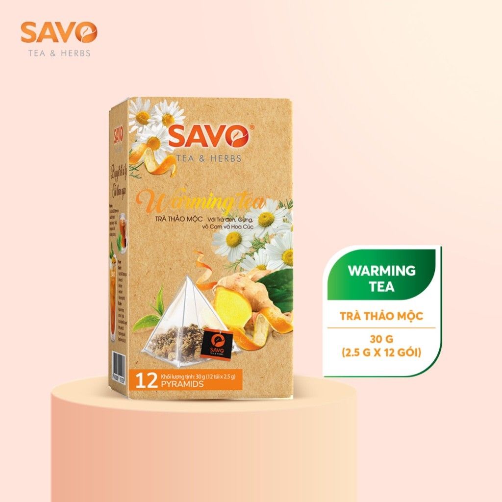  Trà SAVO Warming - Túi Kim Tự Tháp (Hộp 12) 