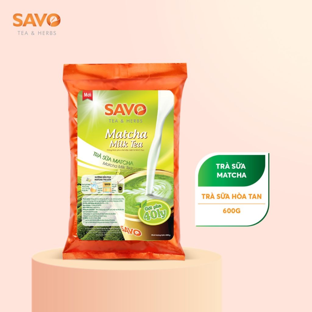  Trà Sữa Matcha SAVO (Túi 600 g) 