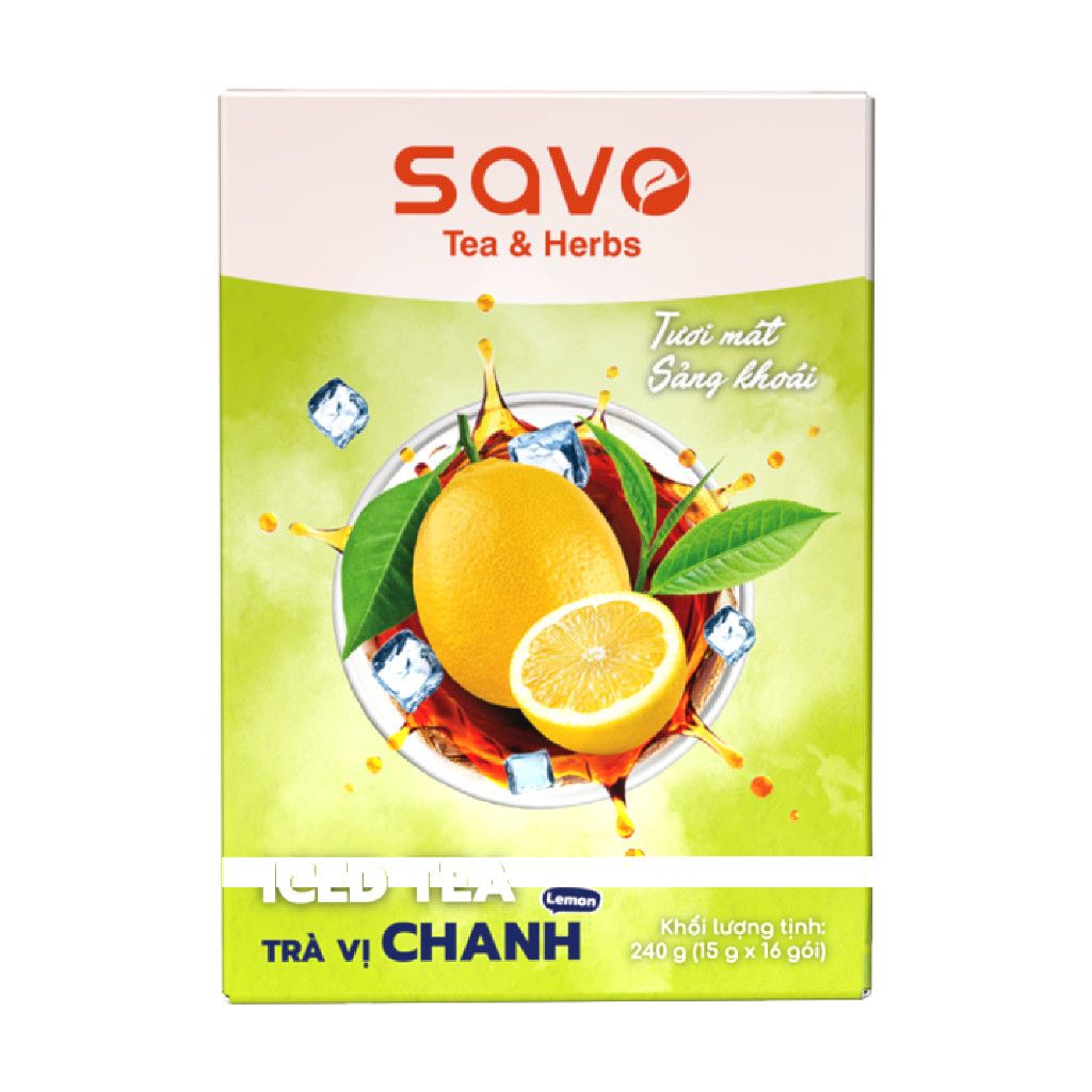  SAVO Iced Tea Chanh (Hộp 16) 
