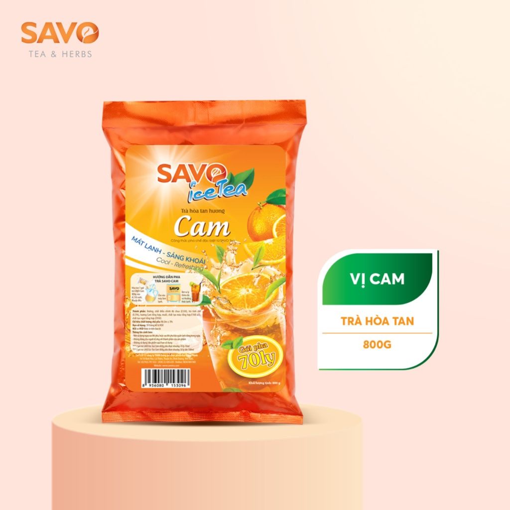  Trà SAVO Iced Tea Cam (Túi 800 g) 