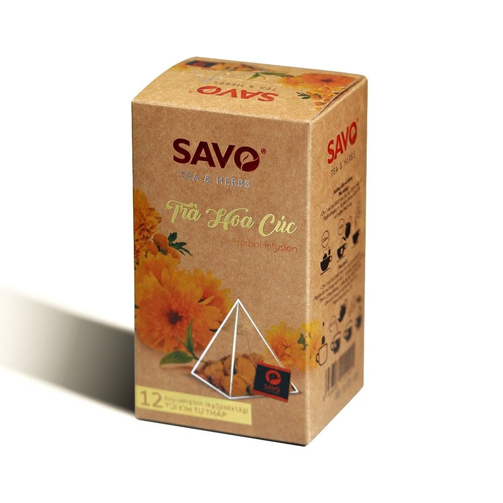  Trà SAVO Hoa Cúc - Túi Kim Tự Tháp (Hộp 12) 