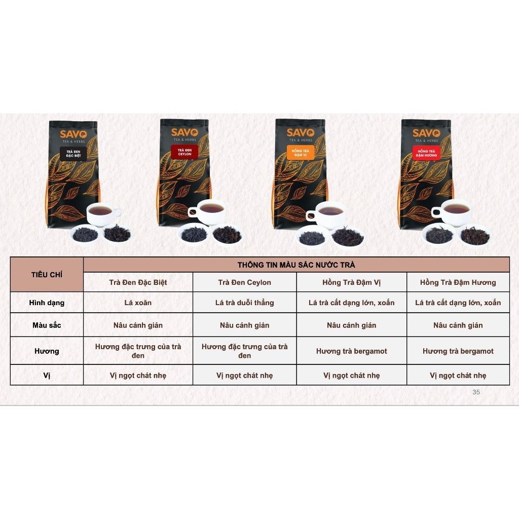  SAVO Trà Đen Ceylon (Túi 500g) 