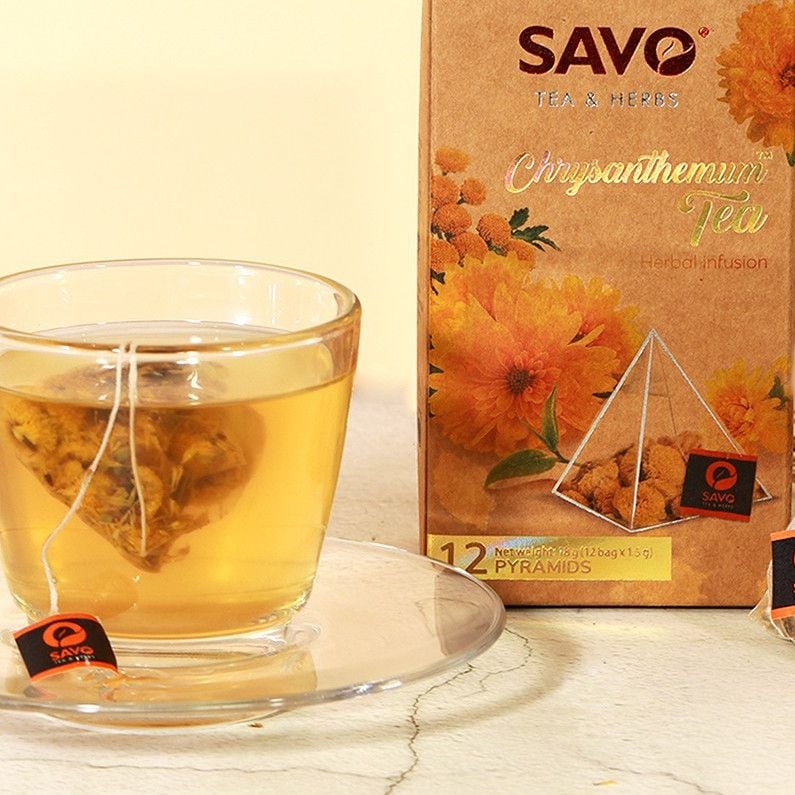 Trà SAVO Hoa Cúc - Túi Kim Tự Tháp (Hộp 12) 