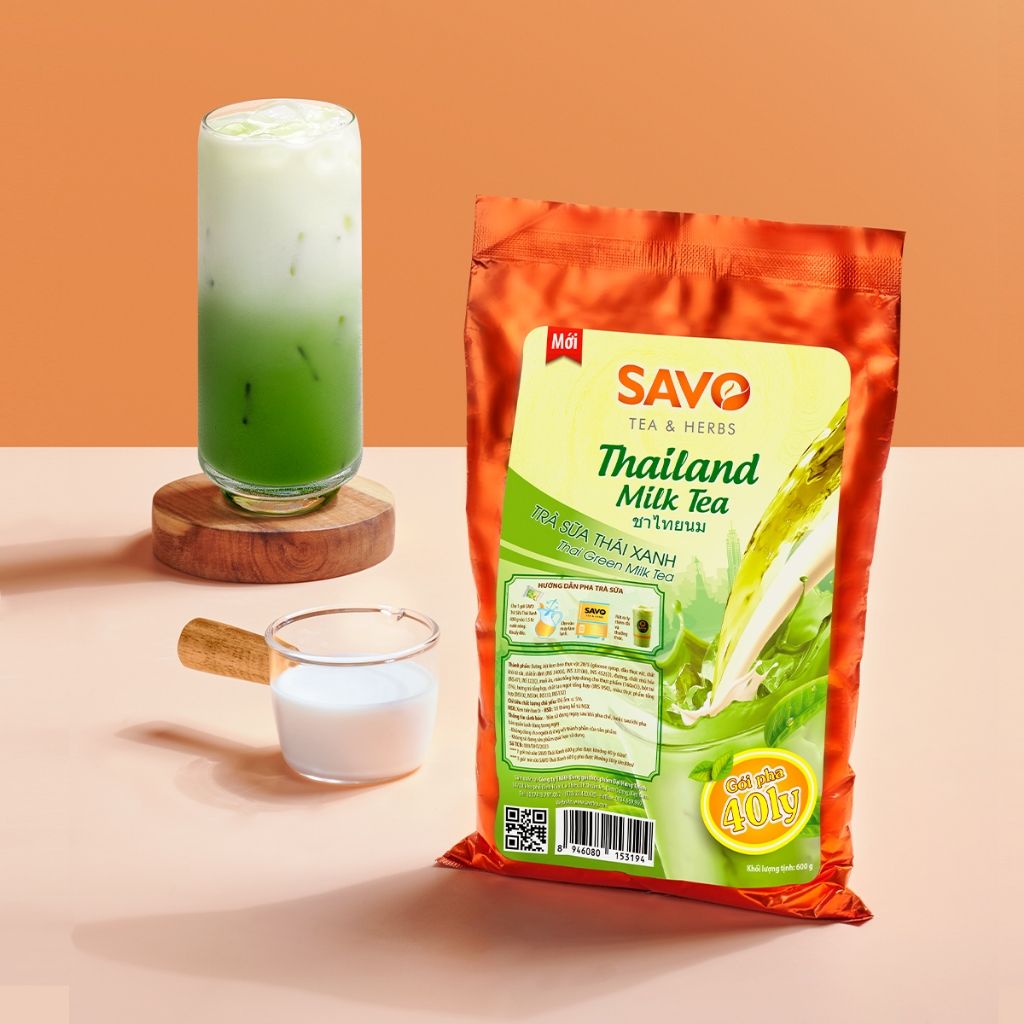  Trà Sữa Thái Xanh SAVO (Túi 600 g) 