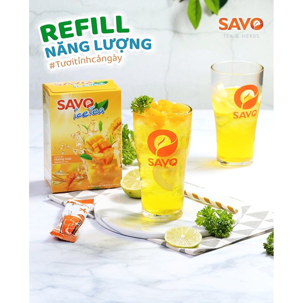  Trà SAVO Iced Tea Xoài (túi 800 g) 