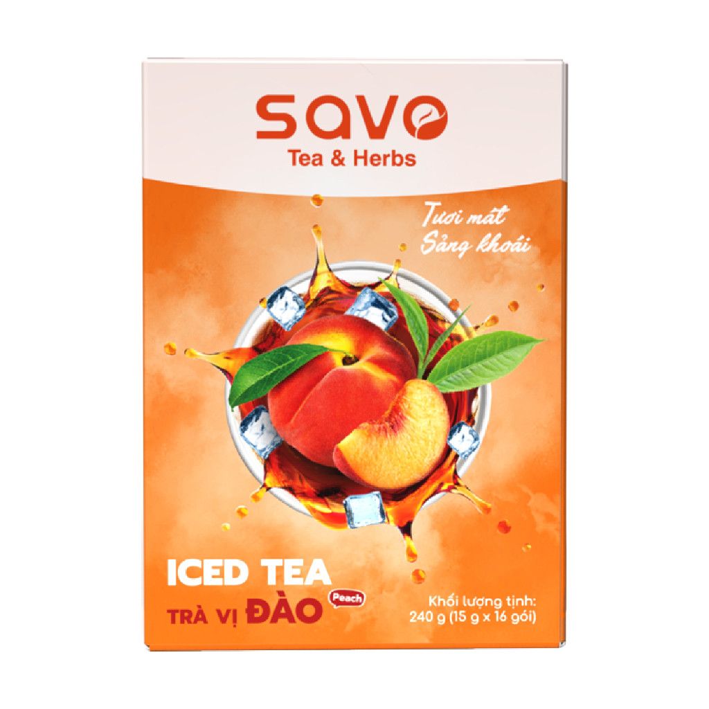  SAVO Iced Tea Đào (Hộp 16) 
