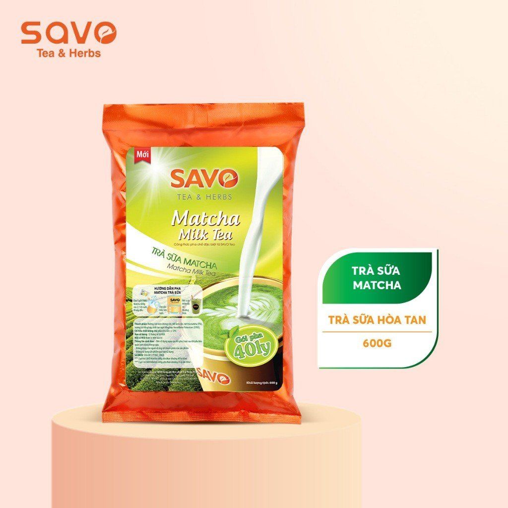  SAVO Trà Sữa Matcha (Túi 600g) 
