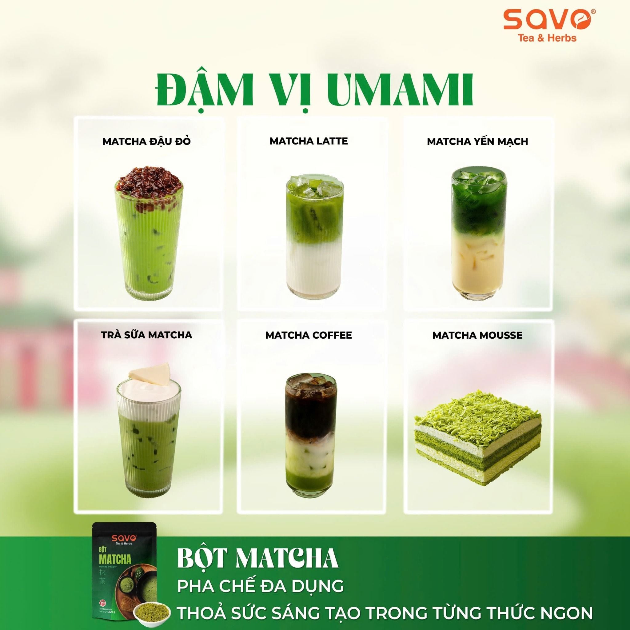  Bột trà xanh Matcha 