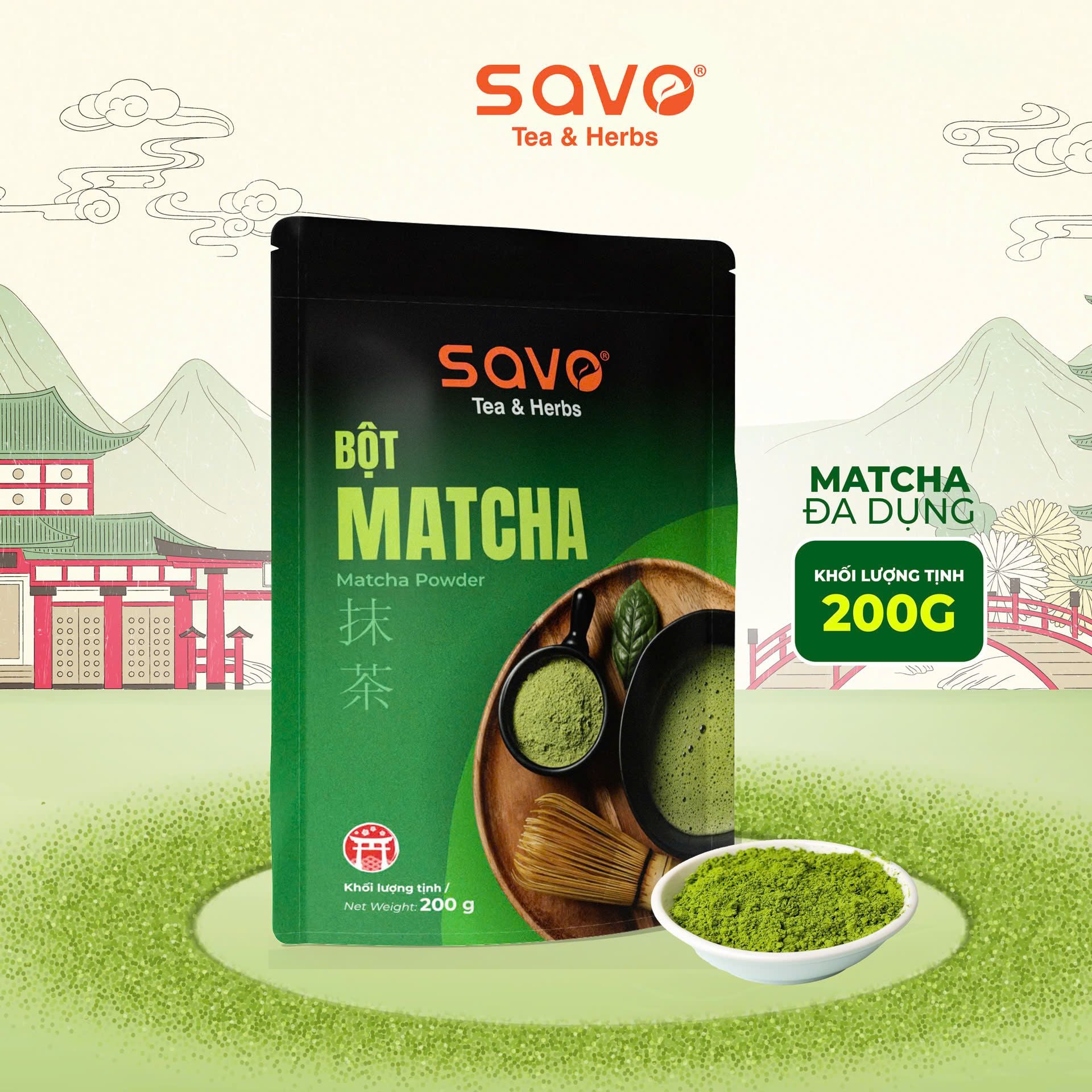  Bột trà xanh Matcha 