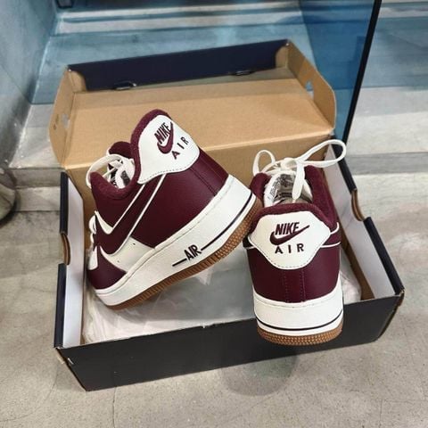 (SALE) Nike Air Force 1 College Pack Nigh Maroon DQ7659 102