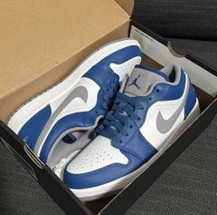 (ORDER) Nike Air Jordan 1 Low True Blue 553558 412 Chính Hãng