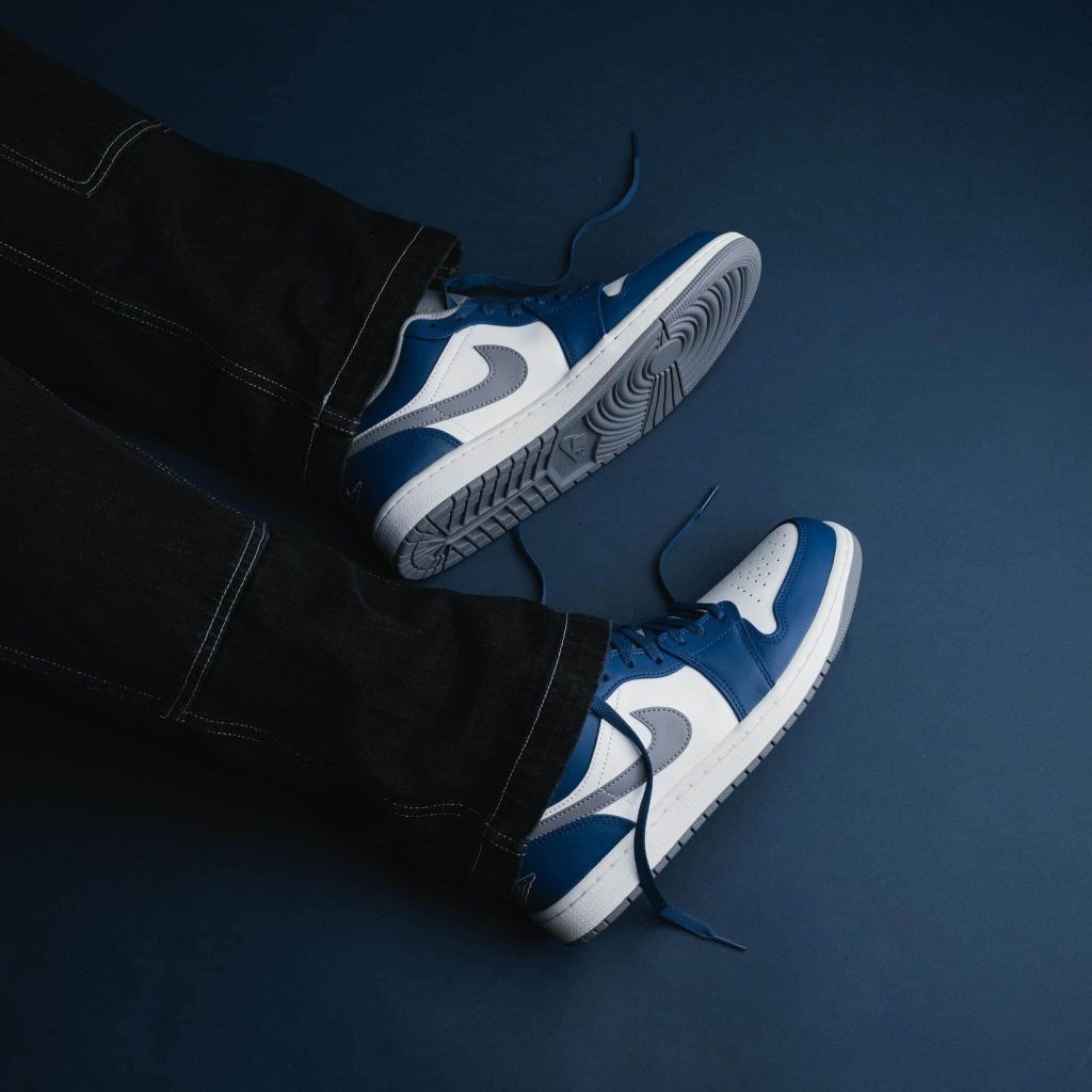 (ORDER) Nike Air Jordan 1 Low True Blue 553558 412 Chính Hãng