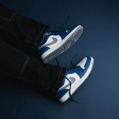 (ORDER) Nike Air Jordan 1 Low True Blue 553558 412 Chính Hãng