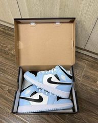 Nike Air Jordan 1 Mid Ice Blue GS 555112 401