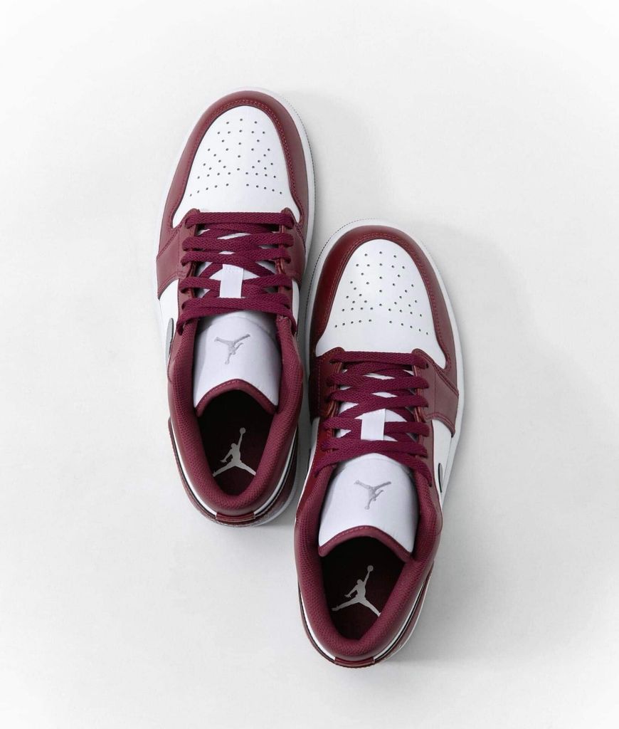 (SALE) Nike Air Jordan 1 Low White Bordeaux 553558 615