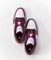 (SALE) Nike Air Jordan 1 Low White Bordeaux 553558 615