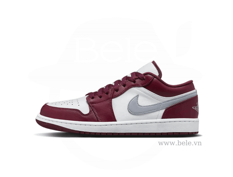 (SALE) Nike Air Jordan 1 Low White Bordeaux 553558 615