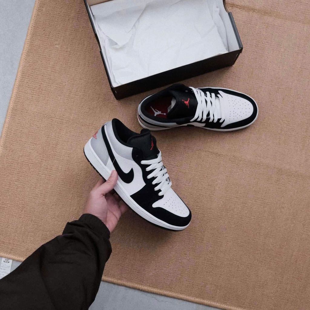 Air Jordan 1 Low Black Matte Silver HF3148 106