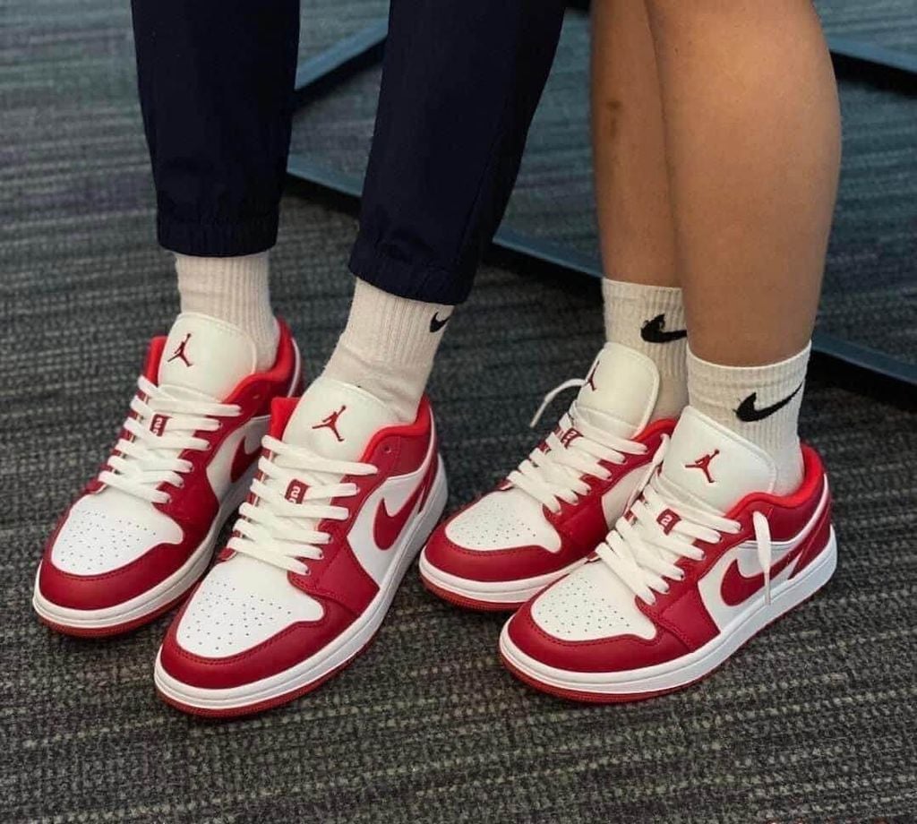 Air Jordan 1 Low Gym Red White 553558 611