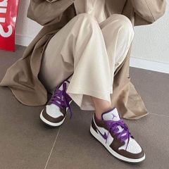 (ORDER) Nike Air Jordan 1 Low Purple Mocha GS 553560 215