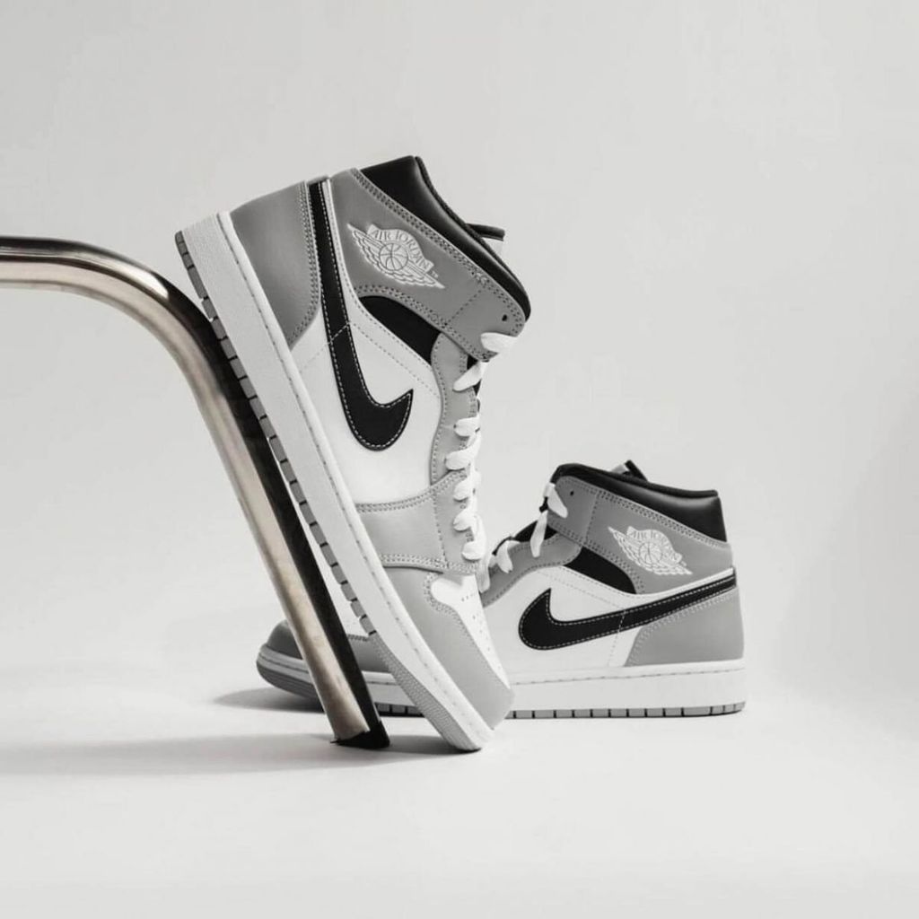 Nike Air Jordan 1 Mid Light Smoke Grey 2022 554724 078