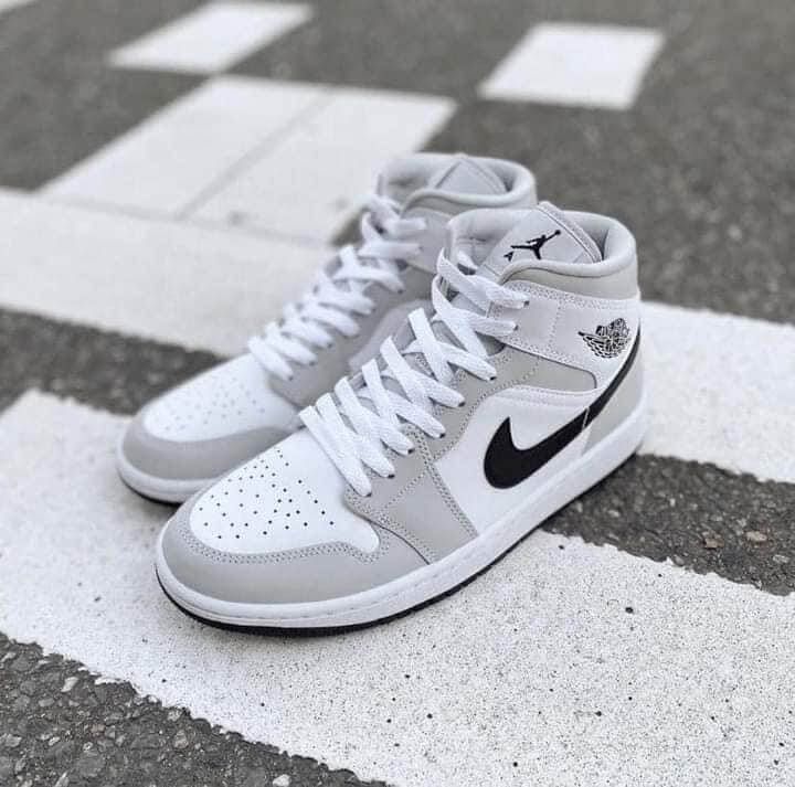 Giày Nike Air Jordan 1 Mid Light Smoke Grey 554724 092 Best Quality