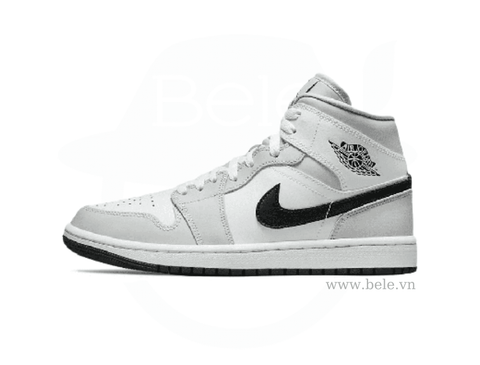 (SALE) Air Jordan 1 Mid Light Smoke Grey 554724 092