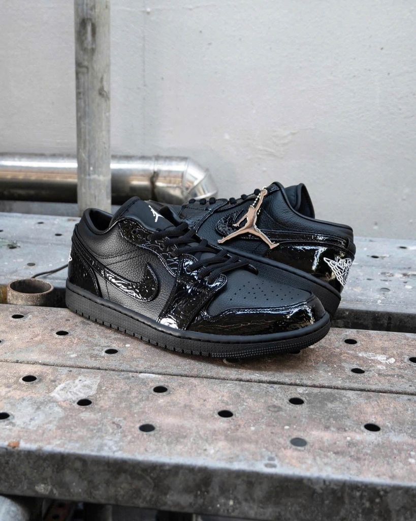 Air Jordan 1 Low Black Croc HJ7743 010 Best Quality