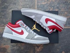 (ORDER) Air Jordan 1 Low Light Smoke Grey Gym Red