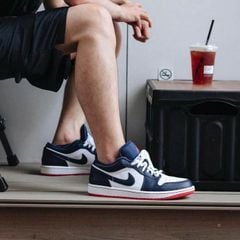 Air Jordan 1 Low Obsidian Ember Glow 553558 481 Best Quality