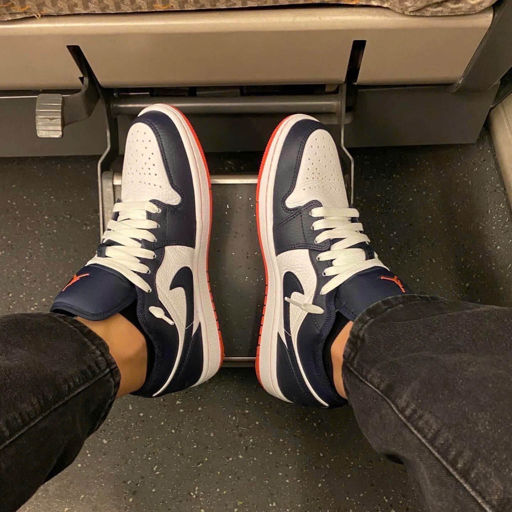 Air Jordan 1 Low Obsidian Ember Glow 553558 481 Best Quality