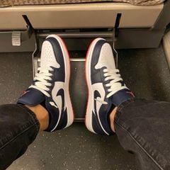 Air Jordan 1 Low Obsidian Ember Glow 553558 481 Best Quality