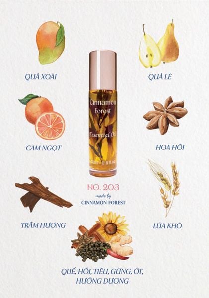  Cam & Hoa Hồi - Cinnamon Forest - Tinh dầu thơm 203 - Dầu hoa giữ ấm 203 - 203 