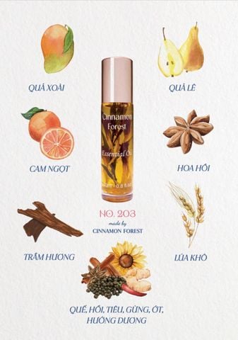  Cam & Hoa Hồi - Cinnamon Forest - Tinh dầu thơm 203 - Dầu hoa giữ ấm 203 - 203 
