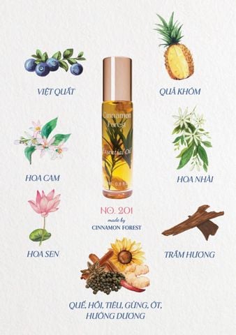  Hoa Nhài - Cinnamon Forest - Tinh dầu thơm 201 - Dầu hoa giữ ấm 201 - 201 