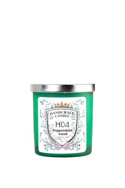  Nến Thơm Gỗ Bạc Hà #H04 - Handcraft Candle Peppermint Wood #H04 