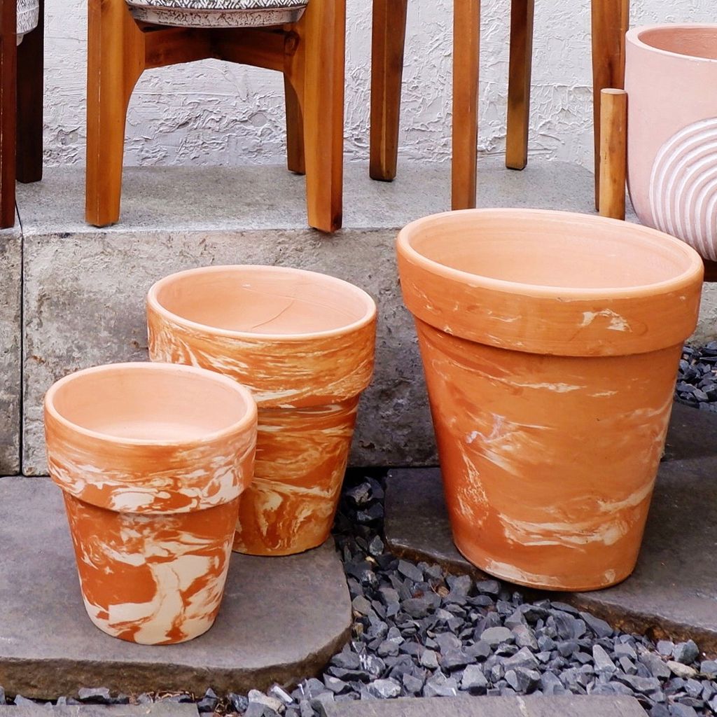  Chậu đất nung loang màu nhiều size 