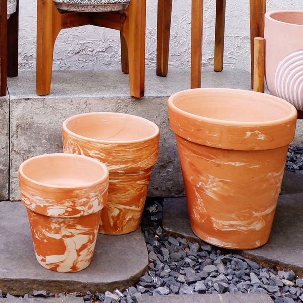  Chậu đất nung loang màu nhiều size 