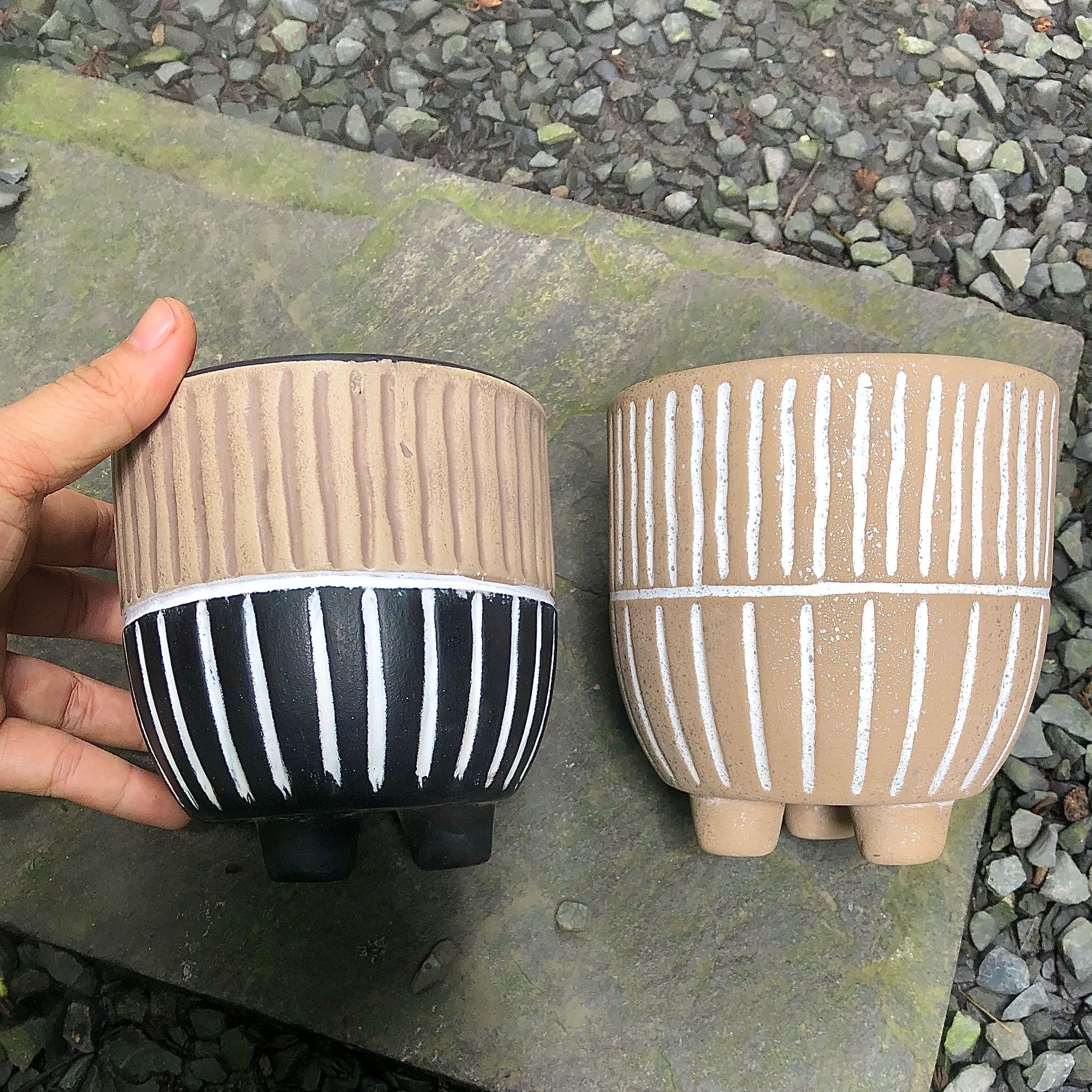  Chậu sọc 3 chân 