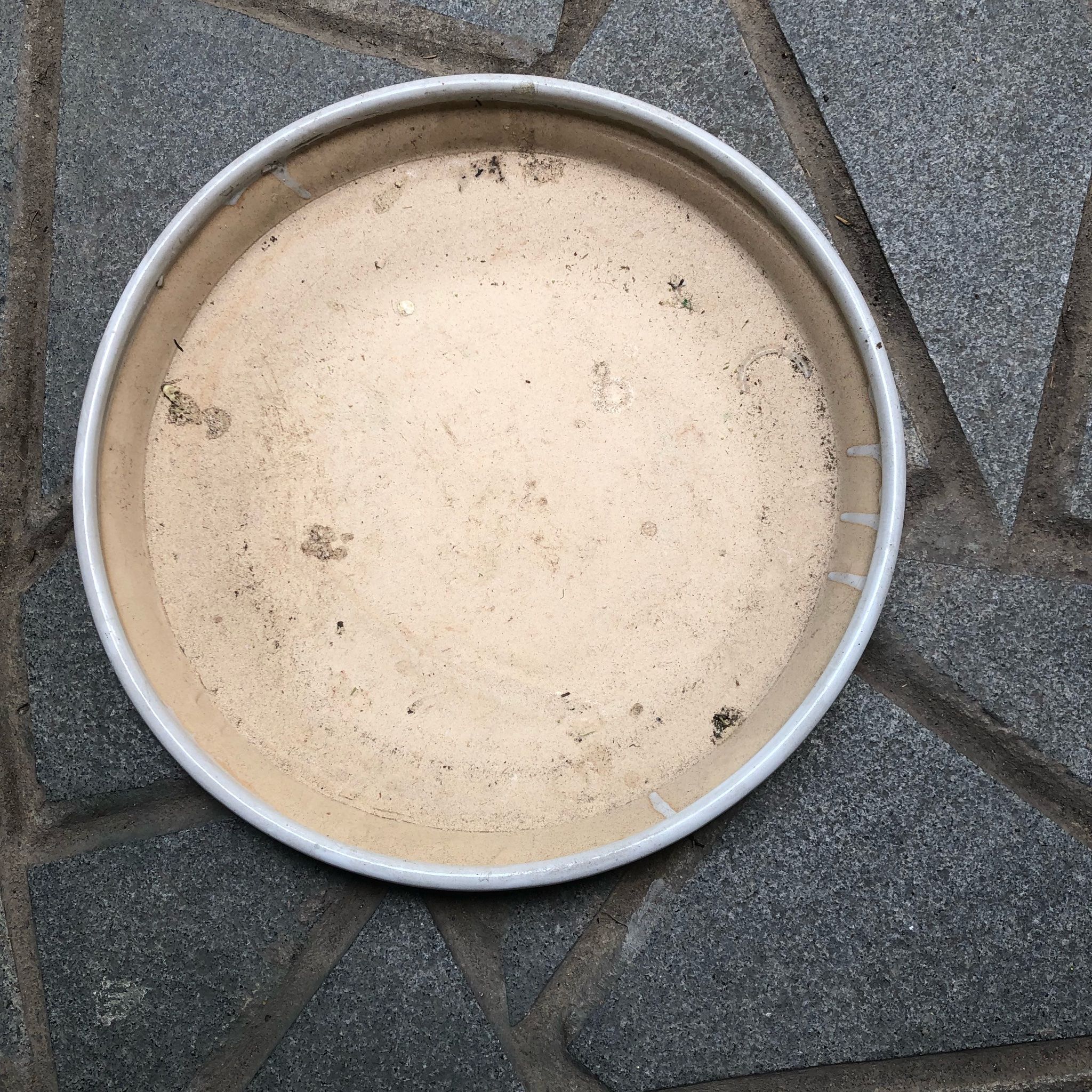  Đĩa men tròn màu hồng nhạt 