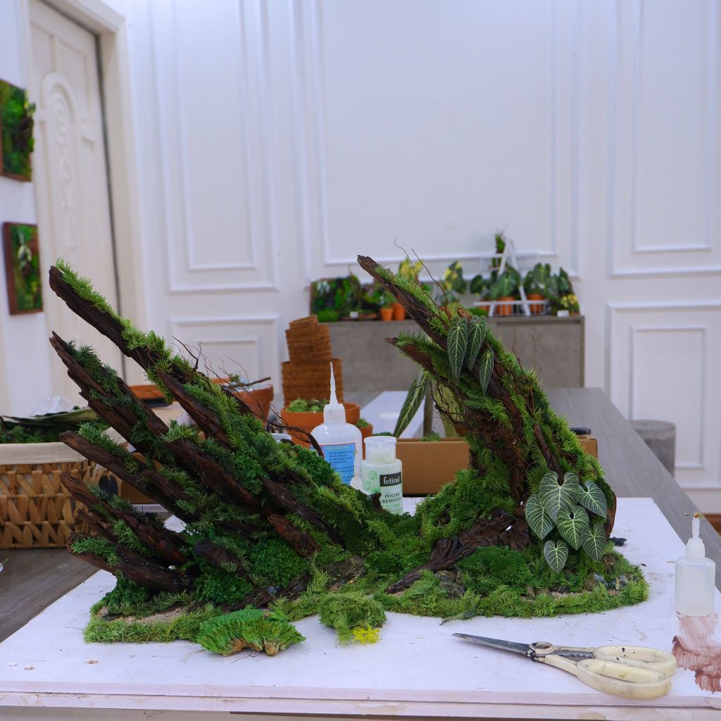  Tiểu cảnh rêu trang trí nội thất 04 