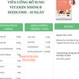  Viên uống bổ sung Vitamin B Seedcom 30 ngày Nhật Bản 