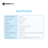  Chuột không dây MicroPack RF2.4G OPTICAL MP-716W 