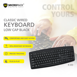  Bàn phím có dây MicroPack OFFICE LITE K203 