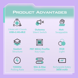  Bàn phím cơ Bluetooth Silent MicroPack Lifestyle K-168WM 